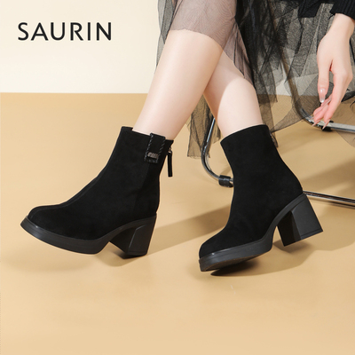 索兰法式高跟瘦瘦靴女