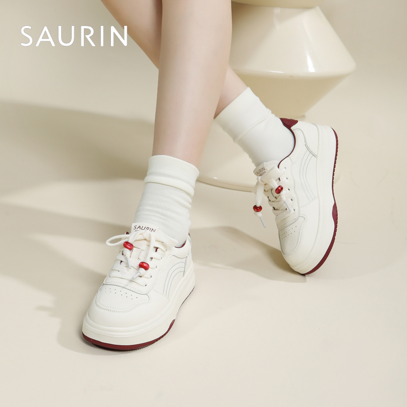 索兰休闲百搭厚底小白鞋