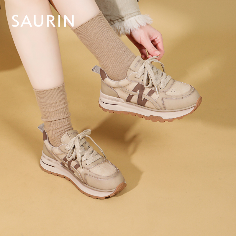 索兰复古时尚厚底阿甘鞋