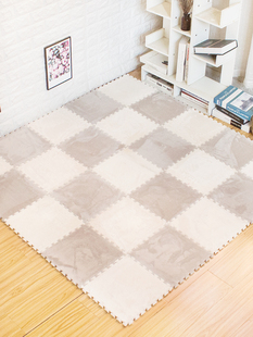 家用客厅泡沫地垫儿童爬行垫大面积满铺拼接绒面地毯飘窗垫30*30