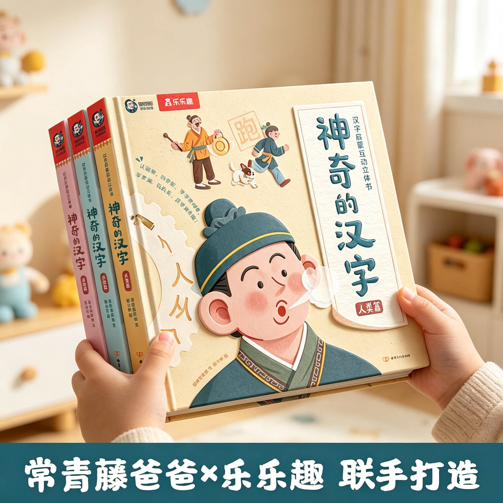 神奇的汉字立体书乐乐趣儿童识字认字卡片书3-6-8-10岁学前幼儿幼小衔接汉字3D机关书启蒙人类篇绘本课外故事书幼儿幼儿园官方正品