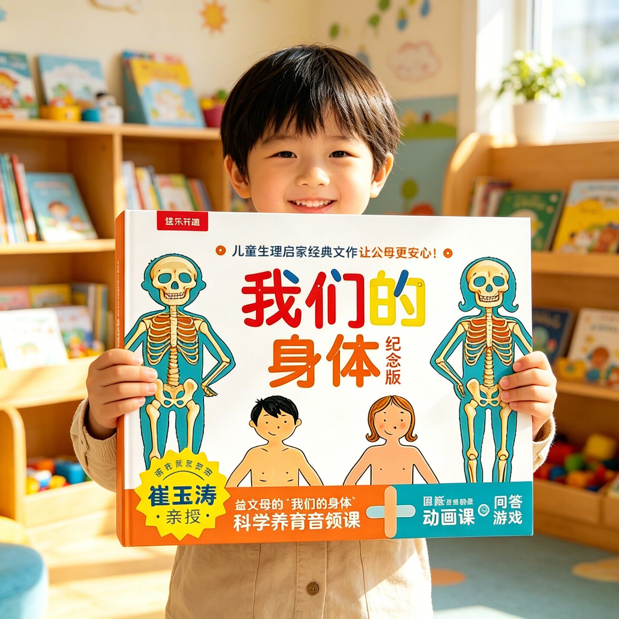 全新升级版绘本3-6岁崔玉涛育儿百科我们的身体3d立体书宝宝机关书生理启蒙科普百科常识绘本婴幼儿早教书故事书儿童启蒙生理常识