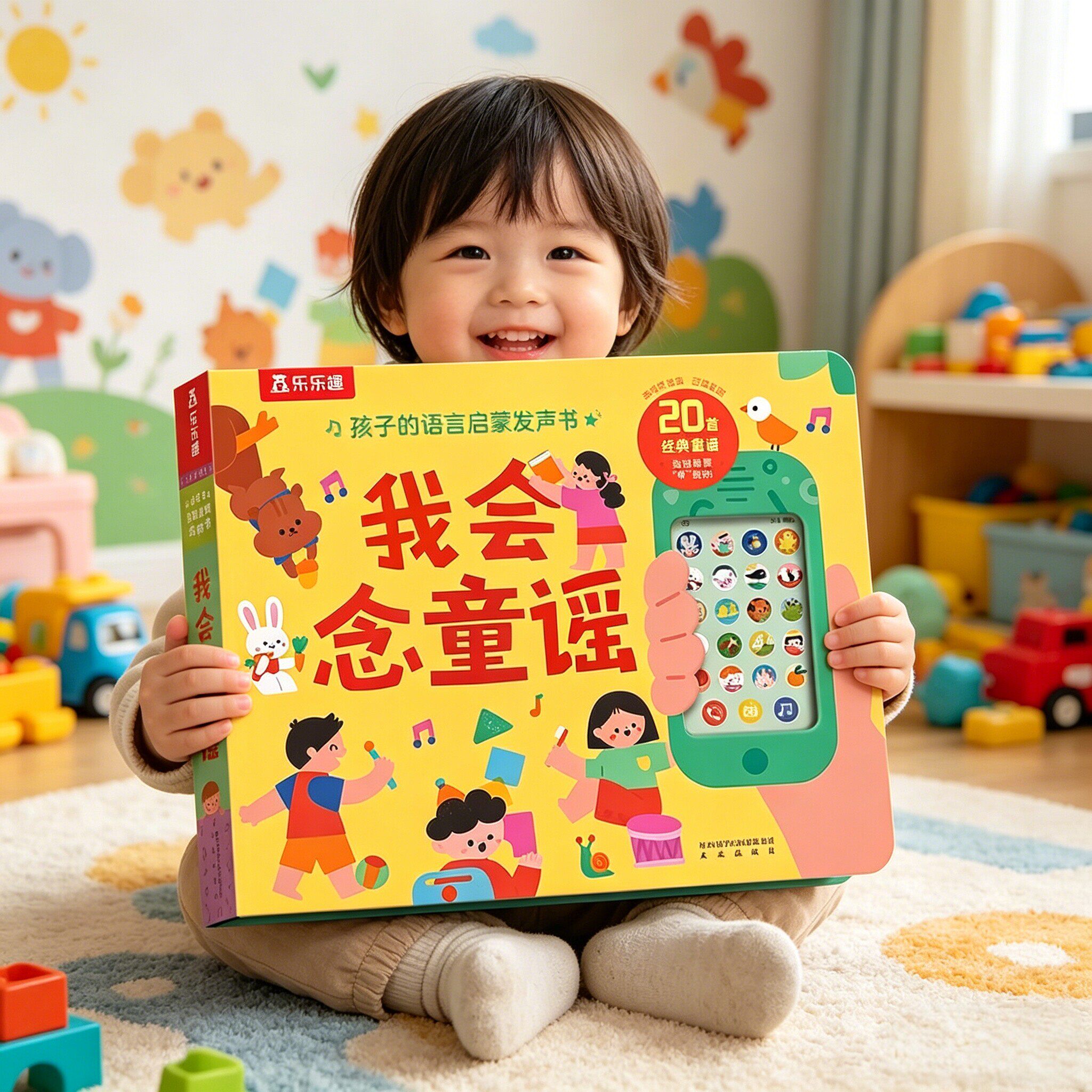 发声书我会唱英文儿歌孩子的语言启蒙发声书 婴幼儿宝宝点读认知发声书会说话的早教启蒙幼儿园英语学习宝宝学说话有声书启蒙认知