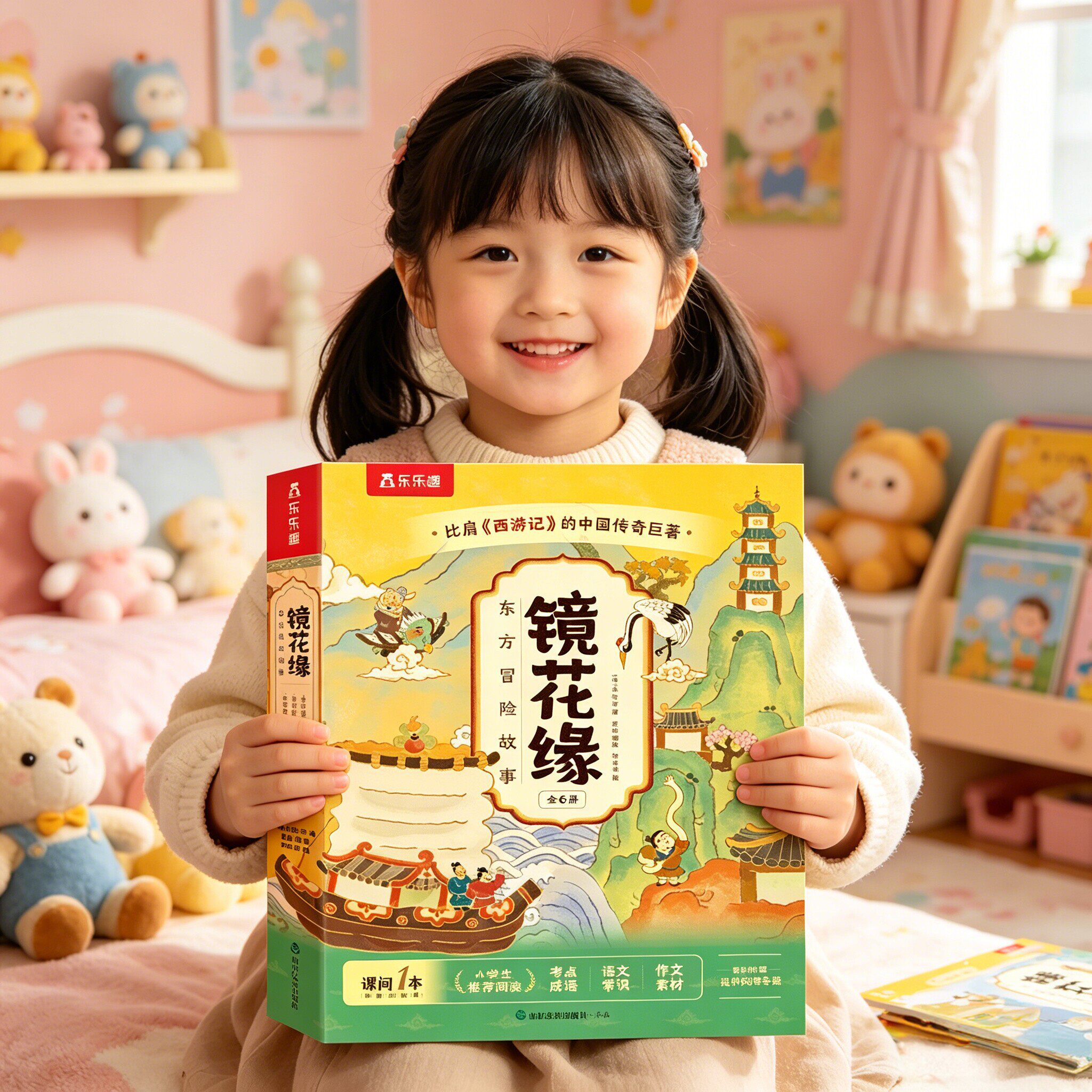 乐乐趣镜花缘东方冒险故事绘本6册小学语文教材配套书目儿童文学读物适合小学生课外阅读书籍4-6年级经典名著8-10岁儿童文学书籍