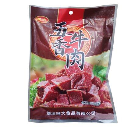 山东特产潍大五香牛肉260克袋装 酱卤五香牛肉 熟食即食 真空包装
