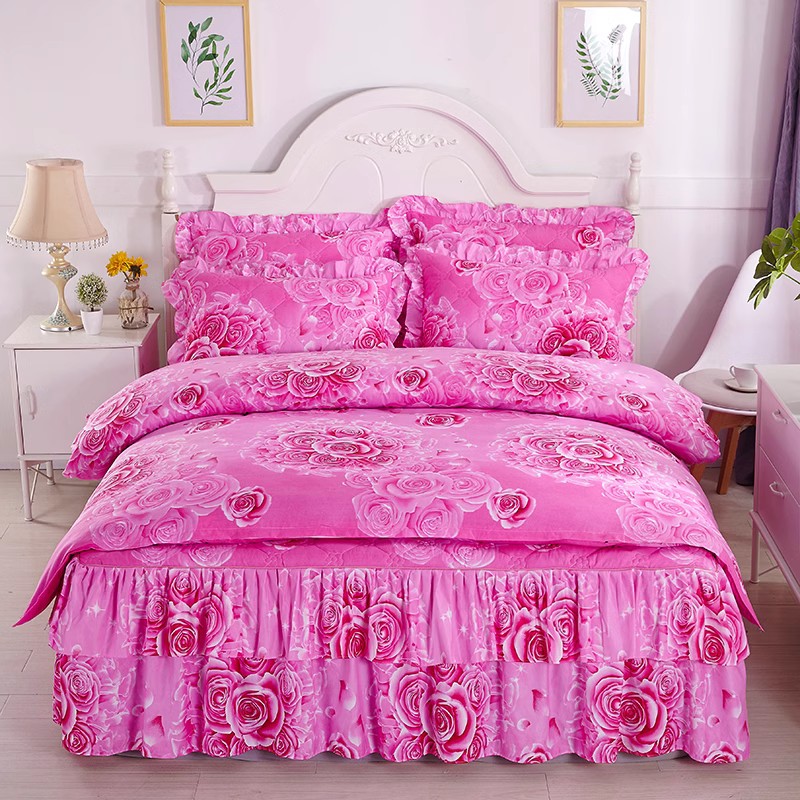 秋冬加厚棉床四件套保暖防滑