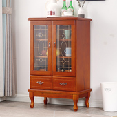 包邮 餐边柜实木美式 酒柜 橱柜实木质储物柜碗柜收纳柜餐柜 乡情