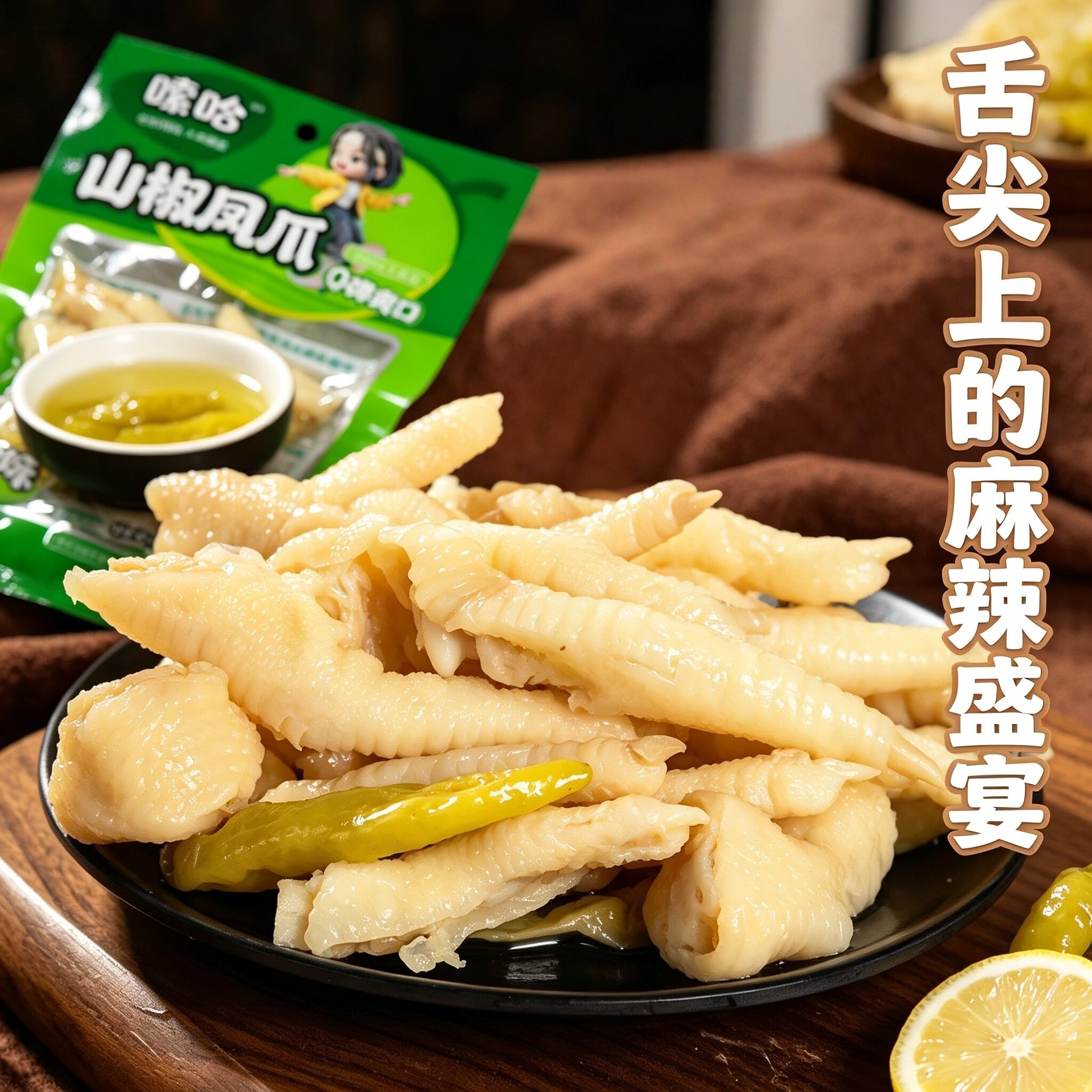 嗦哈90G泡椒凤爪即食小吃零食
