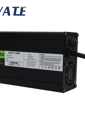 25.2V5A 3A充电器 6S 24V锂电池专用 黑色铝壳带风扇 自动宽电压