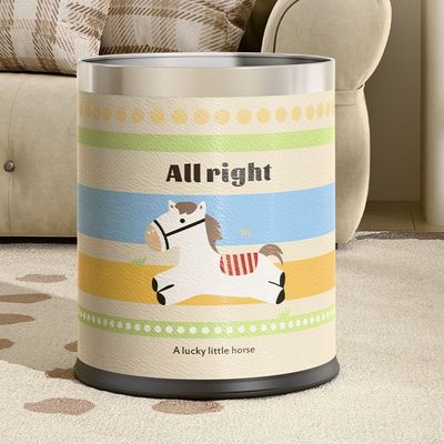 圆形大容量高级感垃圾厨房篓厕所