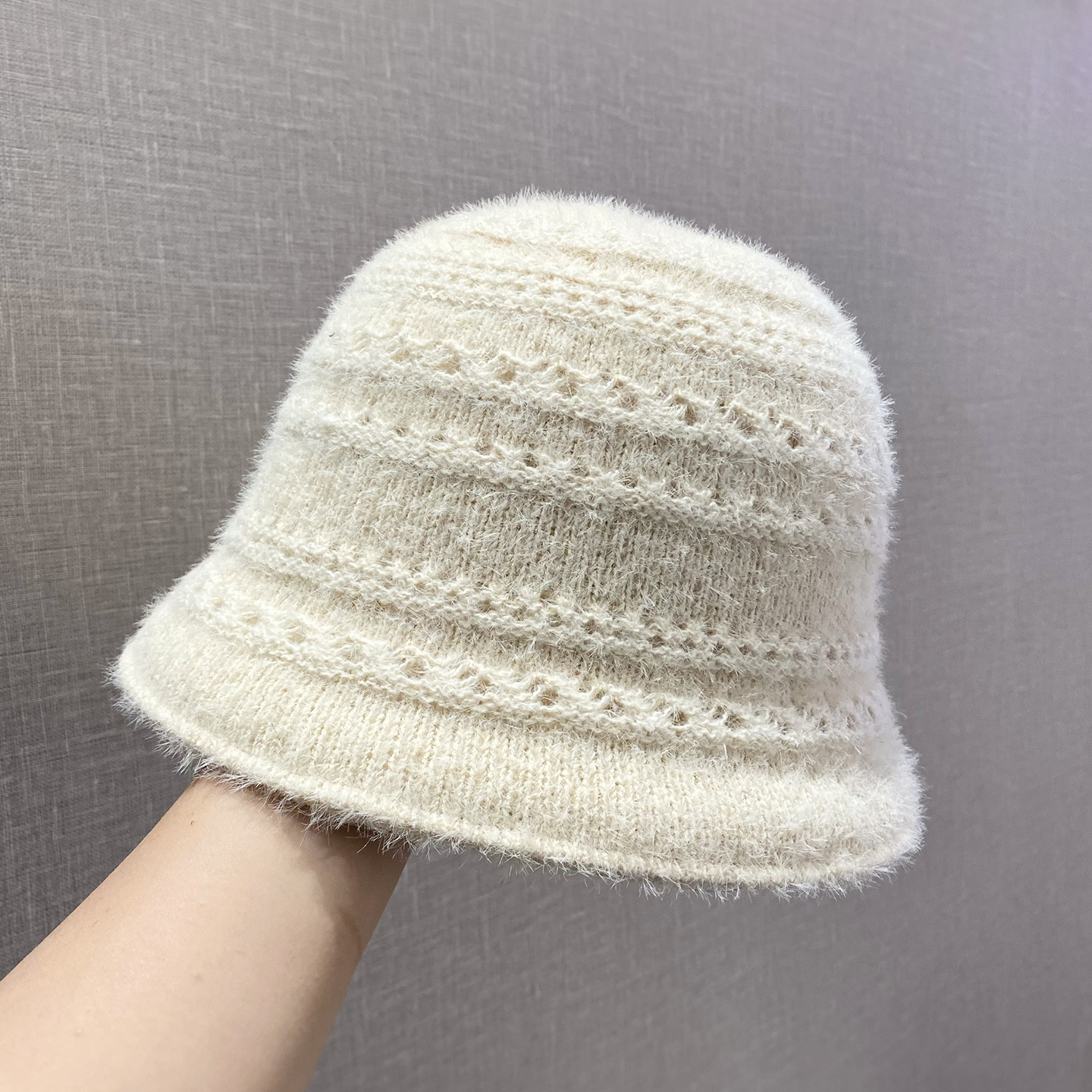 双面戴针织水桶帽子女显脸小秋冬