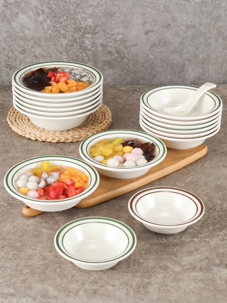 网红同款港式甜品碗密胺餐具双皮奶沙拉碗点心碗冰粉碗糖水碗商用