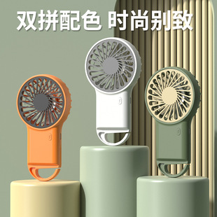 迷你手持桌面小风扇卡通轻逸便携登山挂扣USB充电 蓝鲸喜2025新款