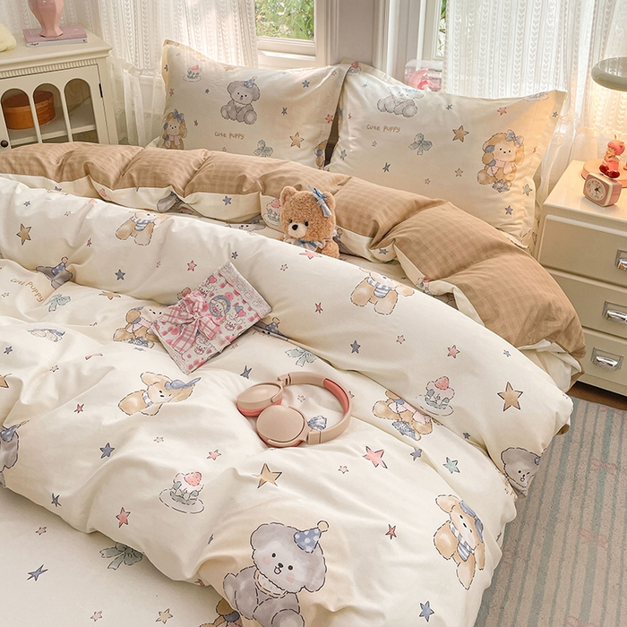加厚磨毛四件套纯棉全棉2025新款卡通被套床单被罩床上三件套床品,床上用品,床品套件/四件套/多件套,淘宝优惠券,粉丝福利购,淘宝优惠卷