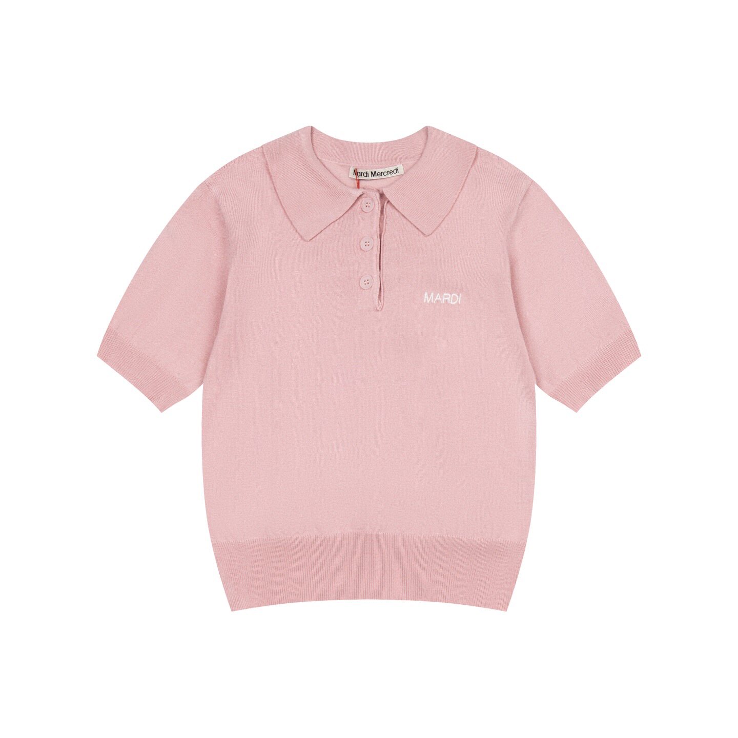 刺绣POLO针织毛衣女短袖图片