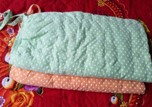 宝宝包帘子秋冬纯棉花手工抱毯
