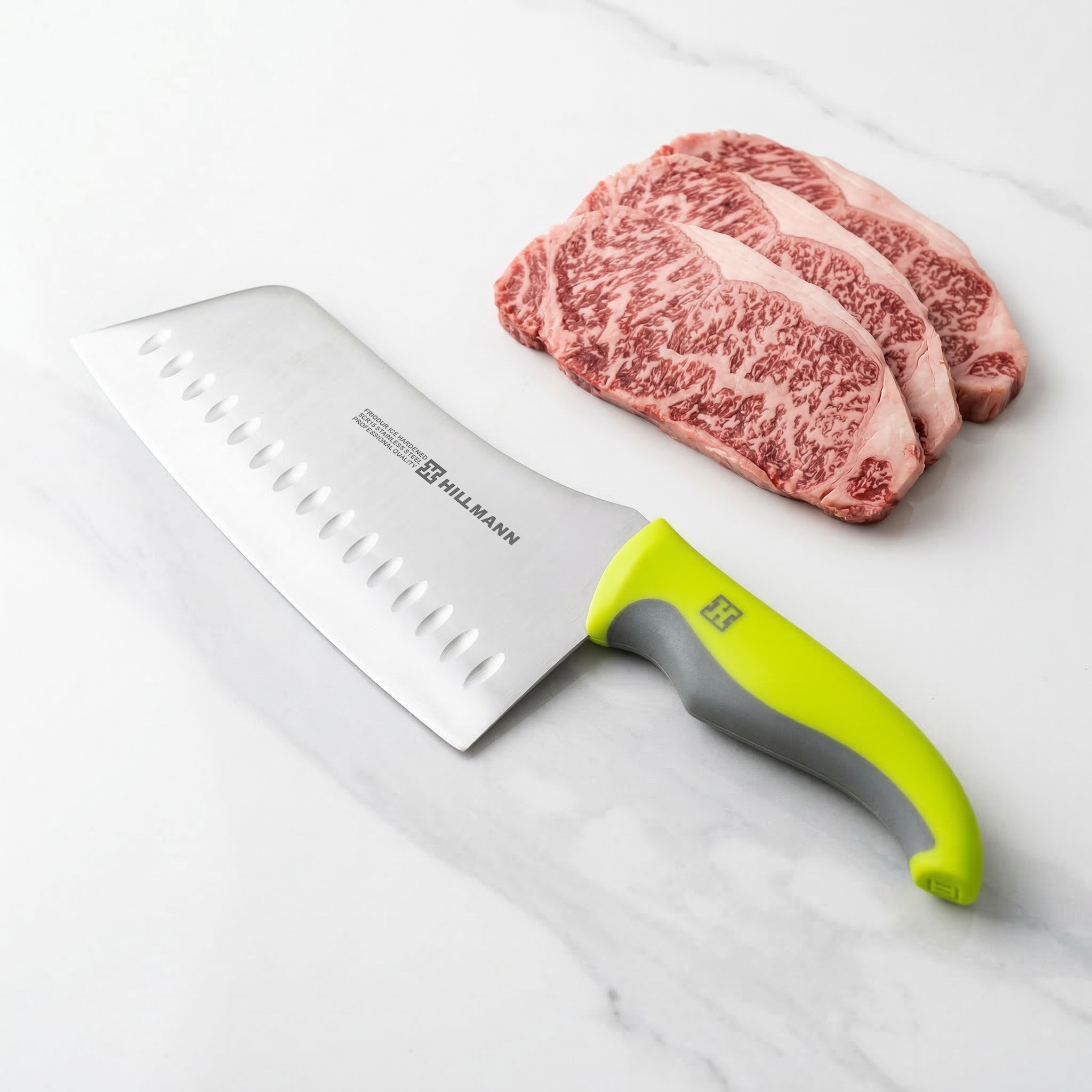 小红书世博会爆款上海希尔曼HILLMANN 绿柄象牙3CR一代切片刀菜刀