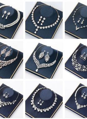 欧美创意新娘珍珠水晶宝石女