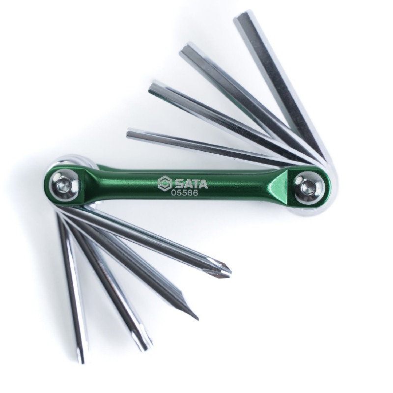 世达内六角扳手套装折叠公制8合1内六方板手六棱螺丝批组套05566