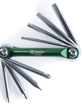 世达内六角扳手套装折叠公制8合1内六方板手六棱螺丝批组套05566