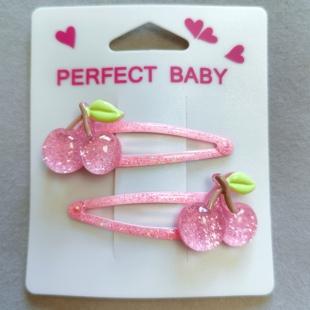 外贸好品质儿童发夹卡子樱桃彩虹贝壳爱心花朵蝴蝶独角兽女孩发饰