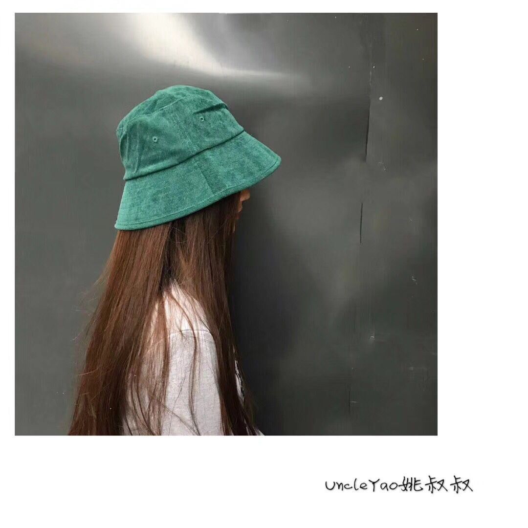超美原谅色复古墨绿灯心绒渔夫帽可折叠休闲百搭遮阳盆帽子男女潮|ruв категории Аксессуары, шляпа - от Buy2taobao.com для оказания профессиональной услуги покупки агента Taobao