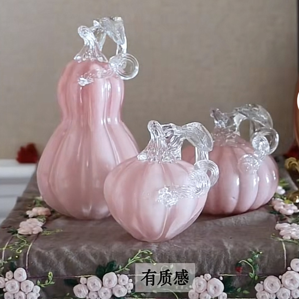 尤马马同款手工琉璃南瓜摆件装饰寓意收获幸福琉璃摆件