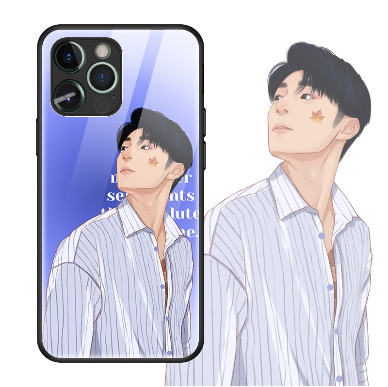 想见你手机壳适用苹果12Promax小米11u清新暖男A92s华为p40玻璃壳