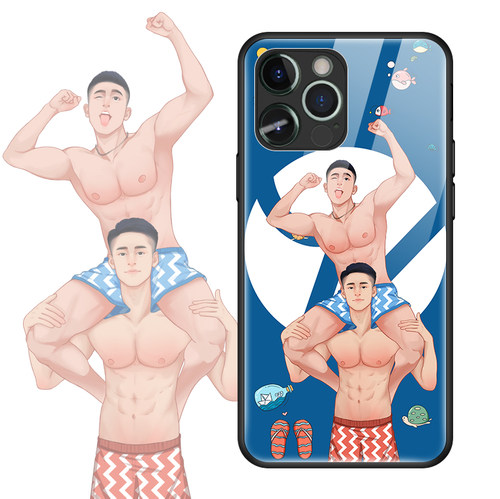 猛男游戏手机壳适用iPhone12pro好基友Reno6红米note9硅胶软壳8p