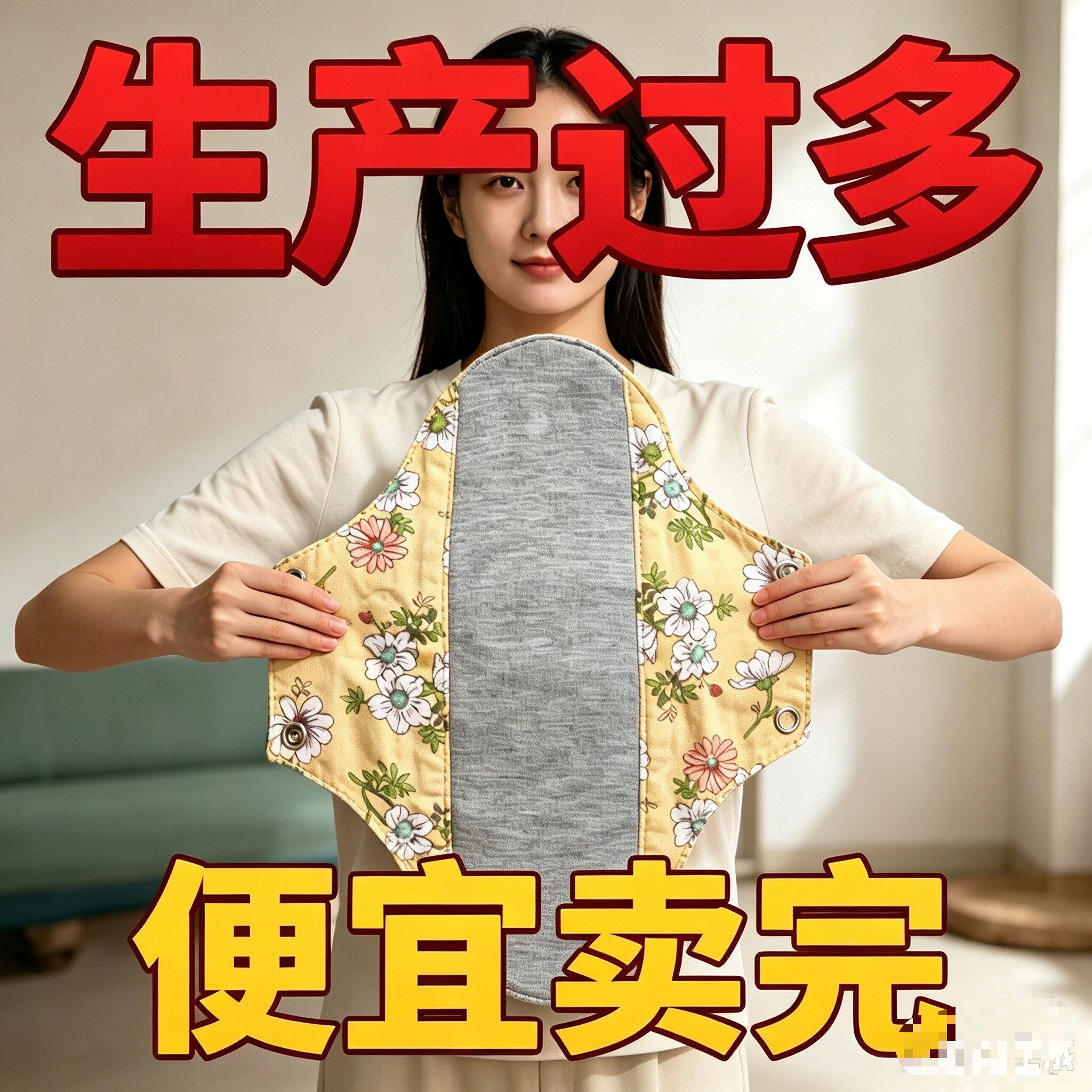 4片 清仓 漏尿专用内裤垫纯棉布护垫可水洗卫生巾老人防漏尿护垫