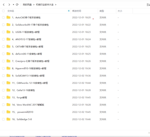 CAD/UG/Solidworks/Deform/Ansys/Hypermill/Caxa/Creo软件大全