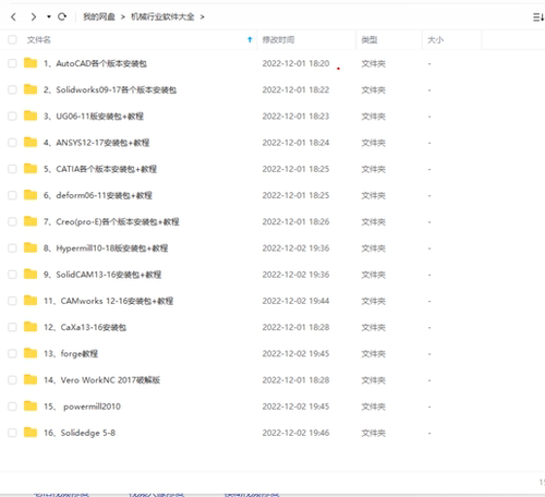 CAD/UG/Solidworks/Deform/Ansys/Hypermill/Caxa/Creo软件大全