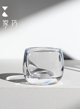 伍家坊 水晶扳指杯无铅高档水晶杯品茗杯主人杯高档玻璃茶杯茶具