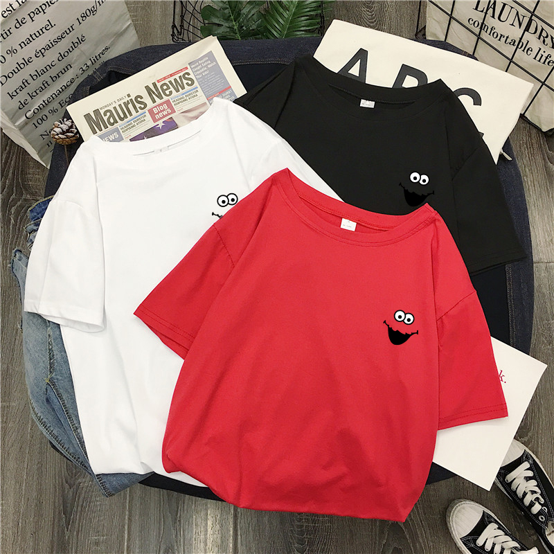 2019夏季新款韩版宽松红色短袖t恤女休闲百搭大码胖mm体恤女上衣|ruв категории Женская одежда, футболка - от Buy2taobao.com для оказания профессиональной услуги покупки агента Taobao