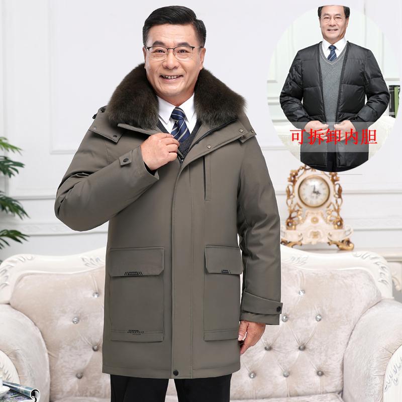 羽绒服加厚中长款活里活面冬外套