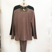 男女冬季 圆领秋衣裤 发热衣21001 加绒中厚长袖 桑扶兰保暖内衣套装