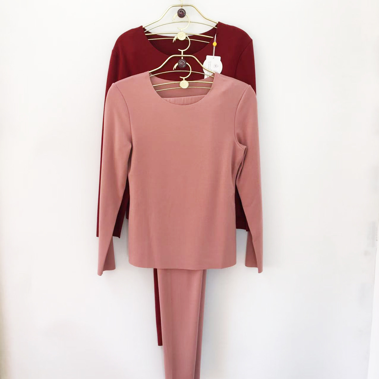 桑扶兰保暖内衣女套装加绒中厚长袖圆领秋衣裤冬季发热衣S2031009