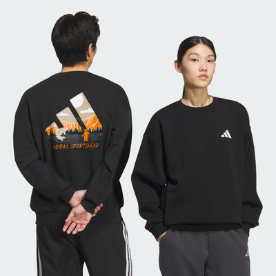 秋季新款运动宽松圆领套头衫