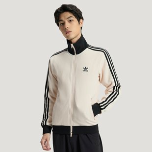Adidas阿迪达斯三叶草三条纹华夫格复古夹克秋男女外套JW0109