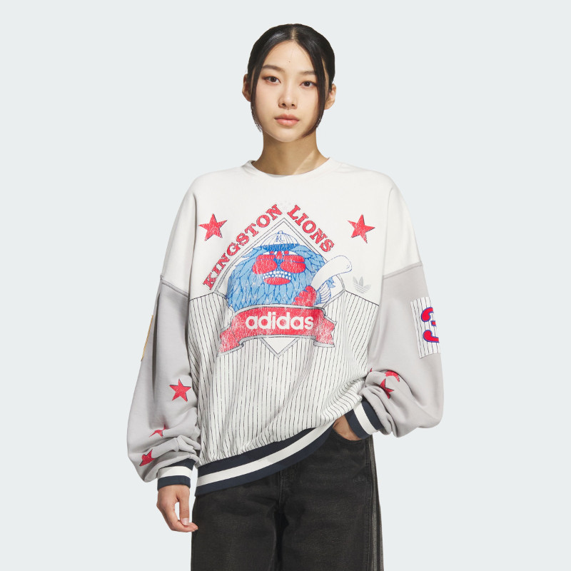 Adidas/阿迪达斯卫衣男子正品新款印花运动圆领卫衣套头衫KG3146