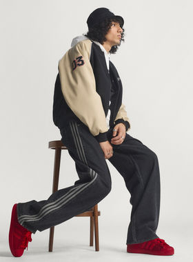 Adidas/阿迪达斯正品新款三叶草男子舒适耐磨牛仔运动裤KD1497