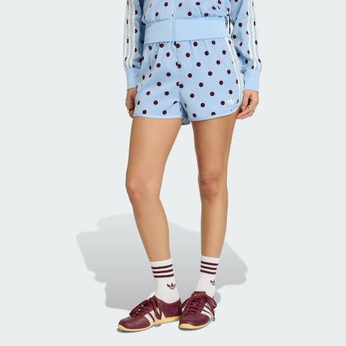 Adidas三叶草26年夏季女子复古风波点运动透气短裤KV1173 KV1172