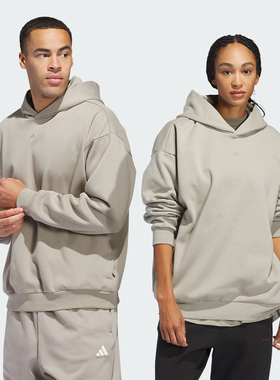 Adidas阿迪达斯卫衣情侣款秋季抓绒篮球运动连帽卫衣套头衫JC7846