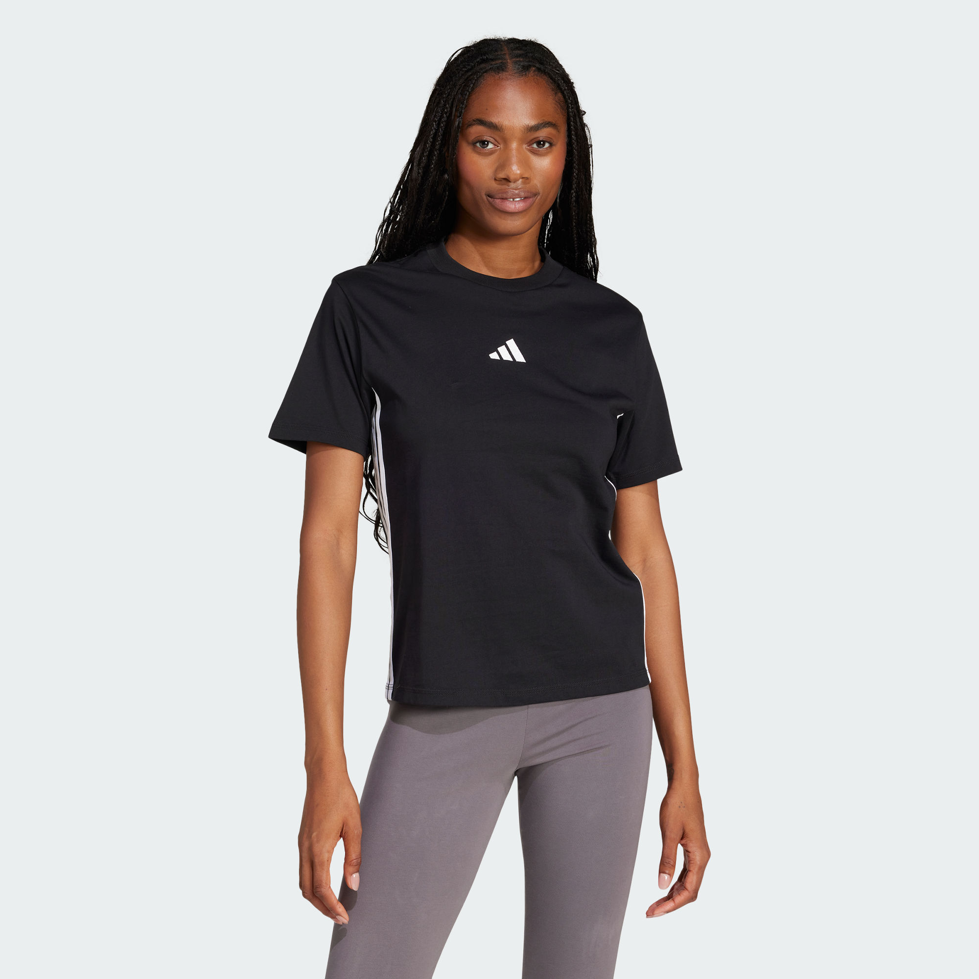 adidas阿迪达斯2025夏季新款女子运动休闲短袖圆领T恤透气JD0846图片