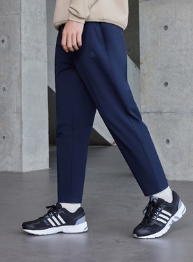 Adidas/阿迪达斯长裤男子秋冬新款加绒舒适运动休闲九分裤IV7590