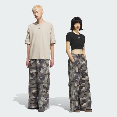 Adidas/阿迪达斯正品三叶草男士印花拉链拆卸运动长裤KB6411