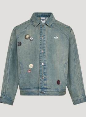 Adidas/阿迪达斯外套情人节款休闲纯棉牛仔运动夹克外套KT6363