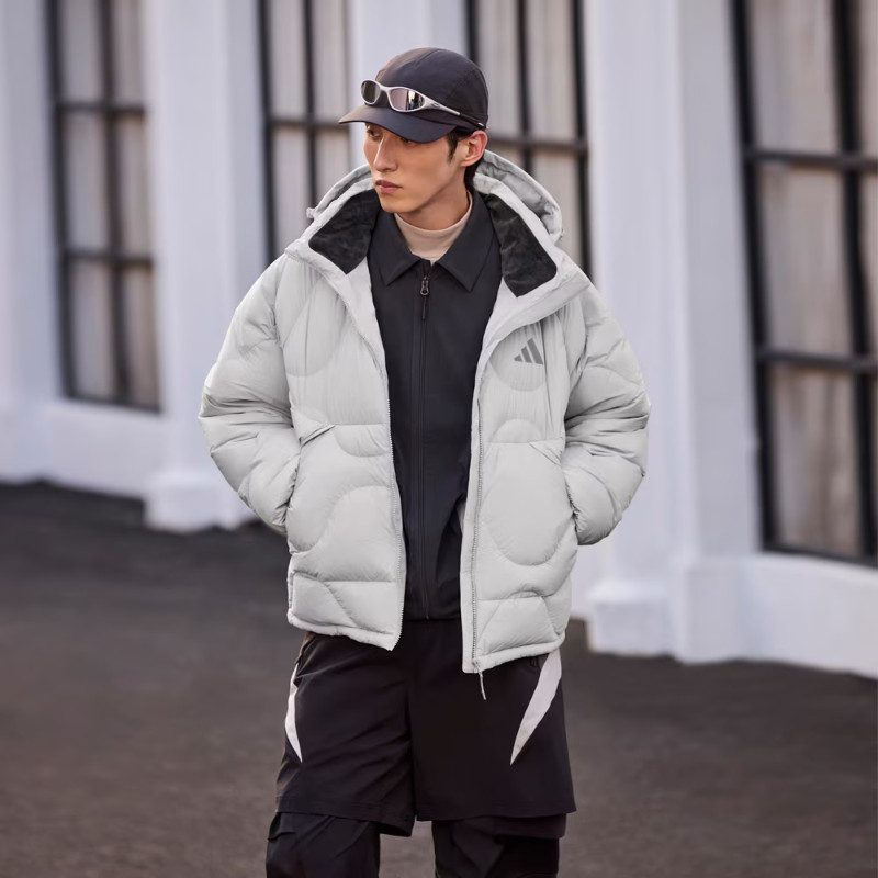 保暖600蓬连帽鸭绒面包羽绒服