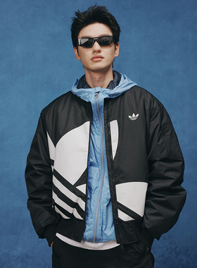 Adidas/阿迪达斯外套情侣款秋季复古立领运动宽松夹克外套JL8380