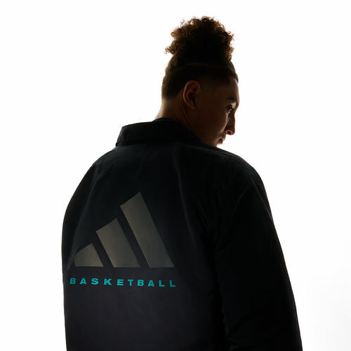 阿迪达斯ADIDAS LOGO印花 男子篮球教练夹克防风梭织外套 IW5642